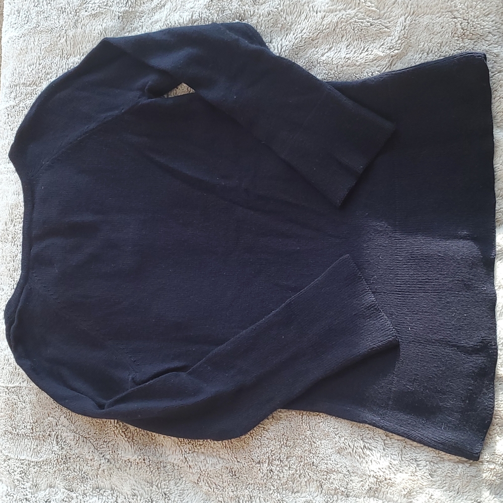 Ann Taylor LOFT Petites Navy Tied VNeck Long Sleeve Lighter Sweater Size XSP NWT - Picture 6 of 6